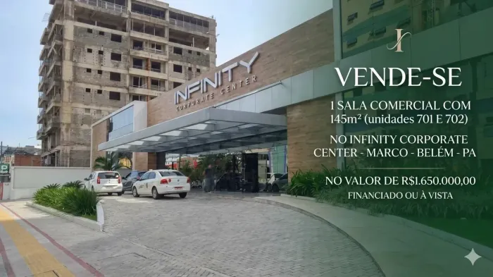 Vende Sala com 145(701 e 702) no Infinity Coporate Center, Marco, Belém, Pa