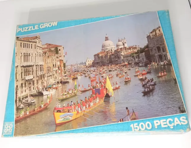 Antigo quebra-cabeças Veneza em festa da Grow anos 80