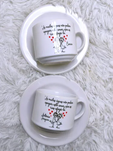Xícara com pires personalizada 