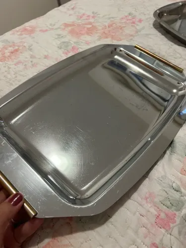 Bandeja inoxidável espelhada