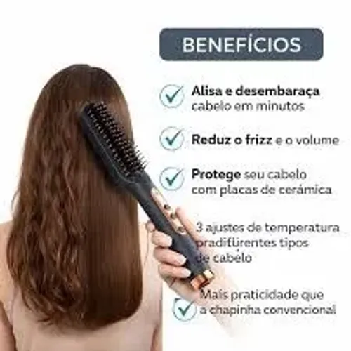 escova alisadora eletrica bivolt nova TA NA PROMOÇAO !!!!