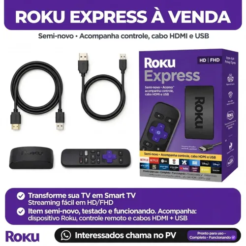 Vende se aparelho roku express valor 250 reais