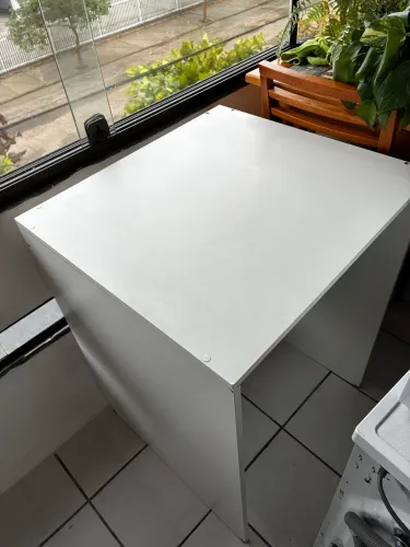 Nicho Balcão em MDF para Máquina Lava e Seca (91x69x64cm) - Ótimo Estado