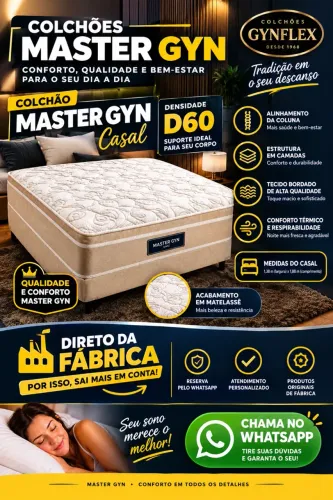 Colchão Master Gyn D60 ? Preço de Fábrica!