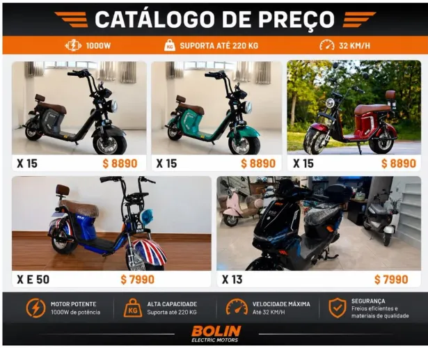 ? MOTOS E TRICICLOS ELÉTRICOS À PRONTA ENTREGA! ?