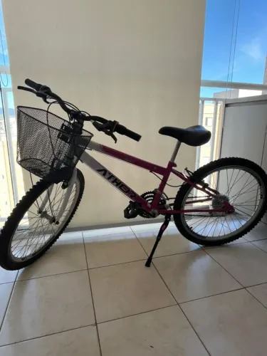 Bicicleta ATHOR Rosa Aro 24 18 Marchas - Linda e Conservada