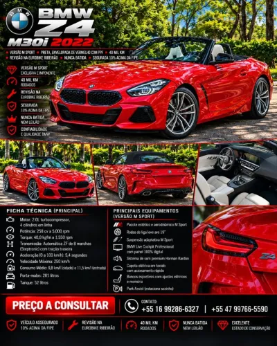 BMW Z4 Roadster Sdrive 30I Msport 2.0 TB AUT 2022