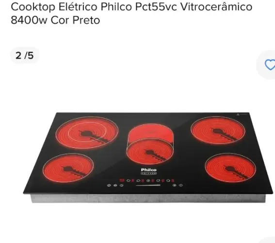 Cooktop Elétrico Philco novo na caixa com garantia