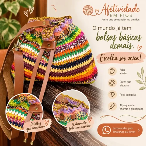 Bolsa Lindíssima de crochê