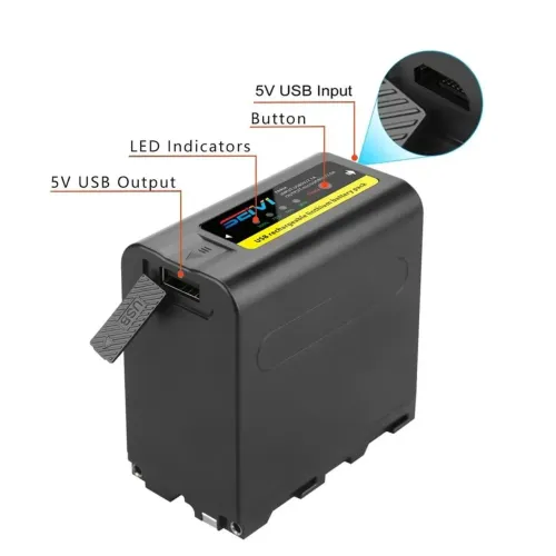 Bateria F980 Digital Probty 10800 Mah Para Sony Z1 NX3 Z7 NX5 NX7 Z150 Transmissor