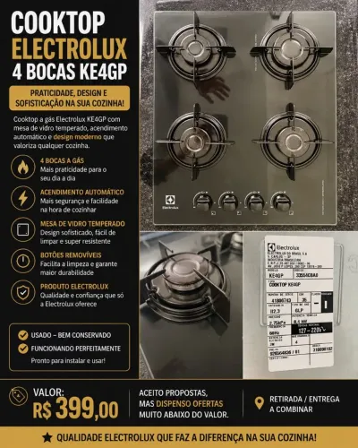 Furgão Cooktop Electrolux