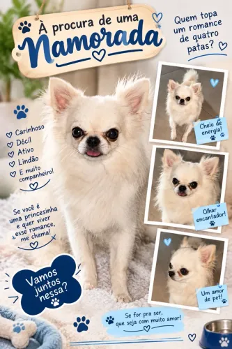 Chihuahua macho a procura de uma namorada