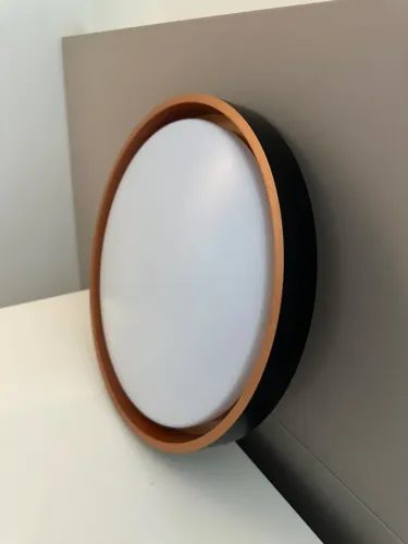Lustre de Teto Redondo Preto e Cobre 3 Cores de Luz LED (fria, neutra e quente)