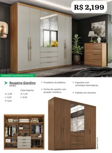 Guarda Roupa Casal - Promoção