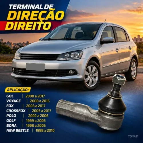 Terminal de Direção Direito Gol G5 Fox Voyage Polo Perfect TDI1421 - Nova