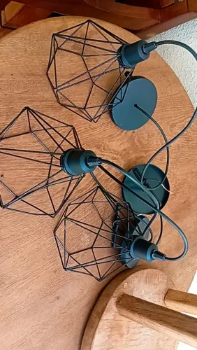 Kit 3 pendentes aramado, não entrego