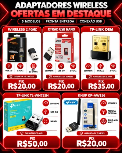 Adaptadores Wireless USB em Oferta