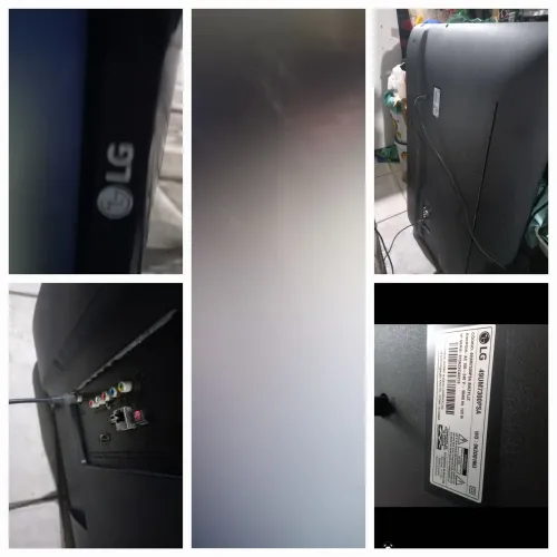Tv LG 49, tela apagada.