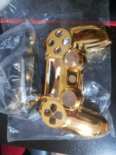 Carcaça Completa Dourada para controle de Playstation 4 fat