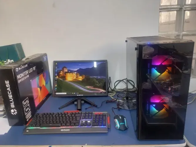 Computador Completo i5 9400 SSd 240 + Hd 1Tb Ram 16GB Rx 580 Monitor 19 Zerado