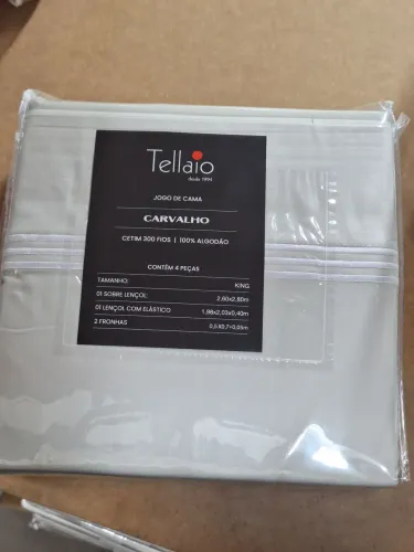 Jogo de cama 100 % algodão tellaio cor FEND 