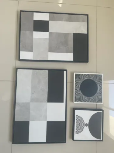Conjunto 4 quadros industrial