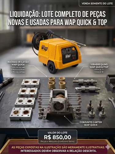 LIQUIDAÇÃO - Lote Completo de Peças para Lavadoras WAP (Quick / Top)