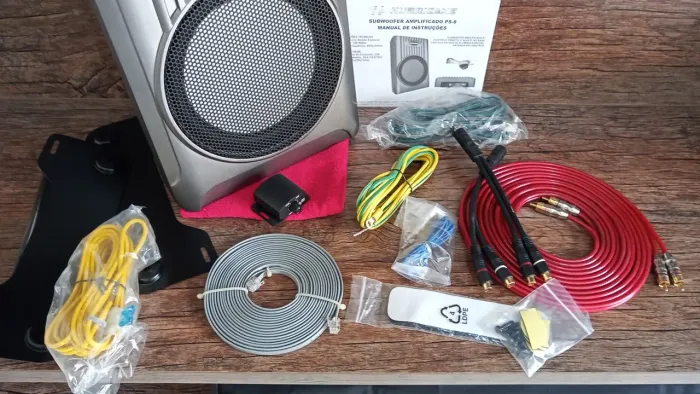Subwoofer Slim Ativo Hurricane PS8 -  NOVO! NUNCA USADO!<br>