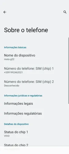 Celular MotoG22