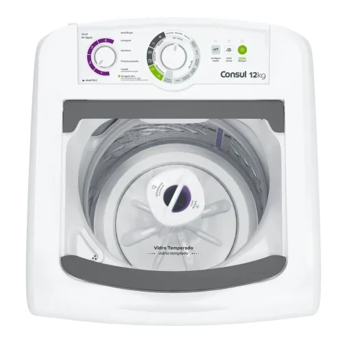 Lavadora de Roupas Consul 12kg 16 Programas de Lavagem Branca CWH12