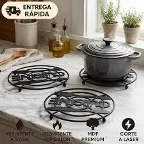 Descanso Suporte de Panela quente Proteção Pratos Jarras Suco Café, Tábua de Mesa
