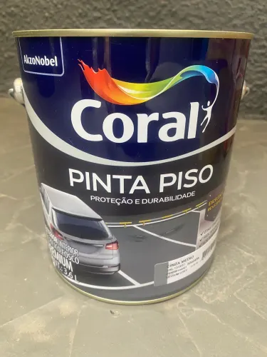Tinta piso coral galão 3,6 litros cor cinza médio em promoção 