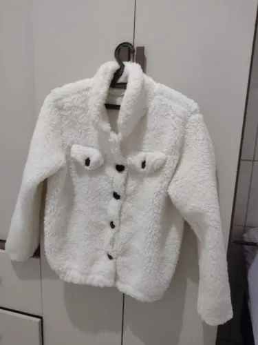 Casaco Teddy Branco/off-white (TAM M) - NUNCA USADO!