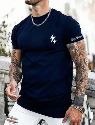 Camisa azul marinho masculina