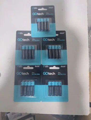 Kit c/5 cartelas c/4 pilhas AAA alcalina