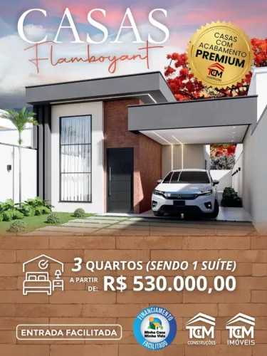Casas De 3/4 C Suite Com Lazer Completo No Parque Flamboyant Com Entrada Parcelada