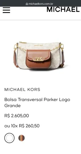 Bolsa Transversal Parker Logo Grande da Michael Kors