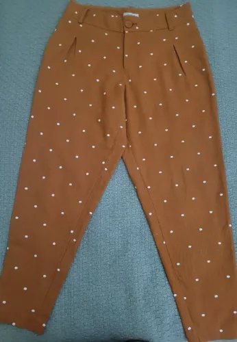 Calça alfaiataria em linho tam M