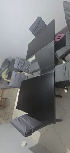 MESA DE JANTAR 6 LUGARES + 6 CADEIRAS