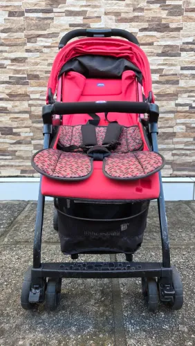 Carinho Chicco Ohala Vermelho Semi Novo + Brinde