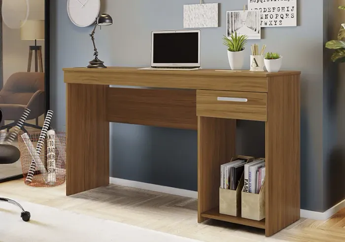 Escrivaninha Notável NT2070 com uma Gaveta, - Entrega Imediata;