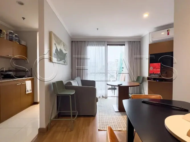 Apartamento mobiliado na Vila Olímpia com 2 dormitórios perto da Faria Lima e JK Iguatemi