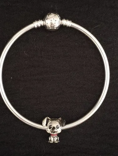 Bracelete Disney fecho bolinha estrelas cravejadas de Zircônias - 19cm