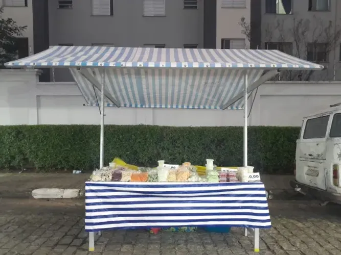 Barraca de feira tabuleiro 2x1, lona 3x3