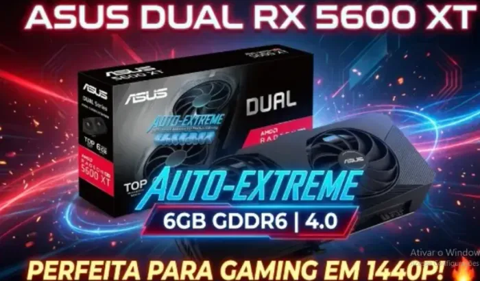 Placa De Vídeo Amd Asus Dual Radeon Rx 5600 Xt 6gb, PERFEITA