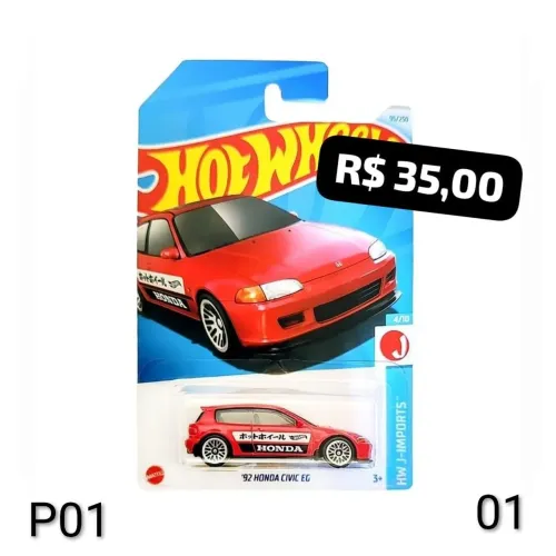Hotwheels '92 Honda Civic EG