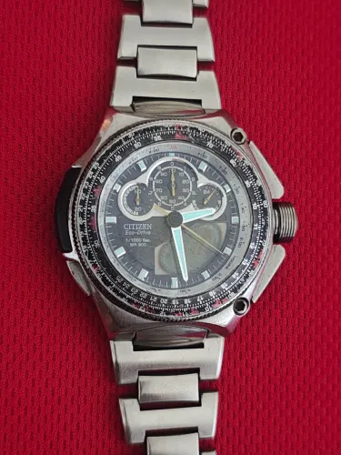 Relógio Citizen Jw0051-55e Eco-drive Super Cronógrafo PARADO
