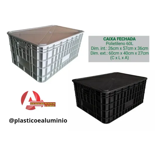 CAIXOTE PLÁSTICO COM TAMPA