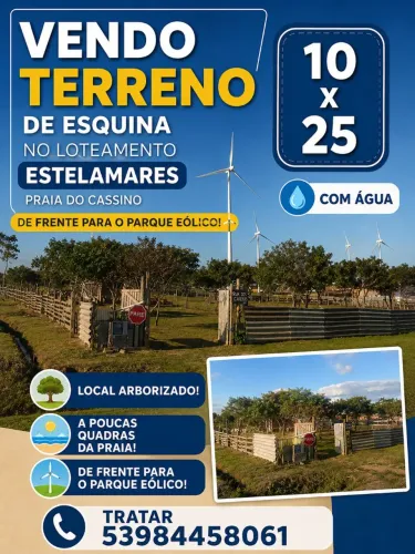 Terreno a venda no Loteamento Estelamares Praia cassino 