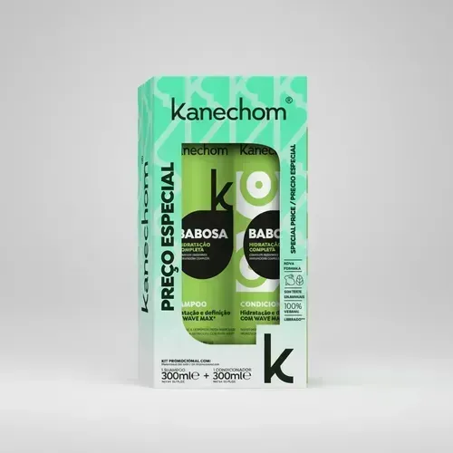 Kit Shampoo e Condicionador Kanechom Babosa 300Ml